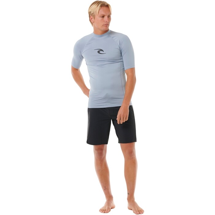 Rip Curl Mnner 2024 Waves UPF Perf Kurzarm-Lycra-Weste 142MRV - Sparky Blue